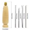 1Set Leather Sewing Awl Set Replaceable Multifunctional Shoes Repair Tool Kit Punch Stitching Needles DIY Sewing Leathercraft