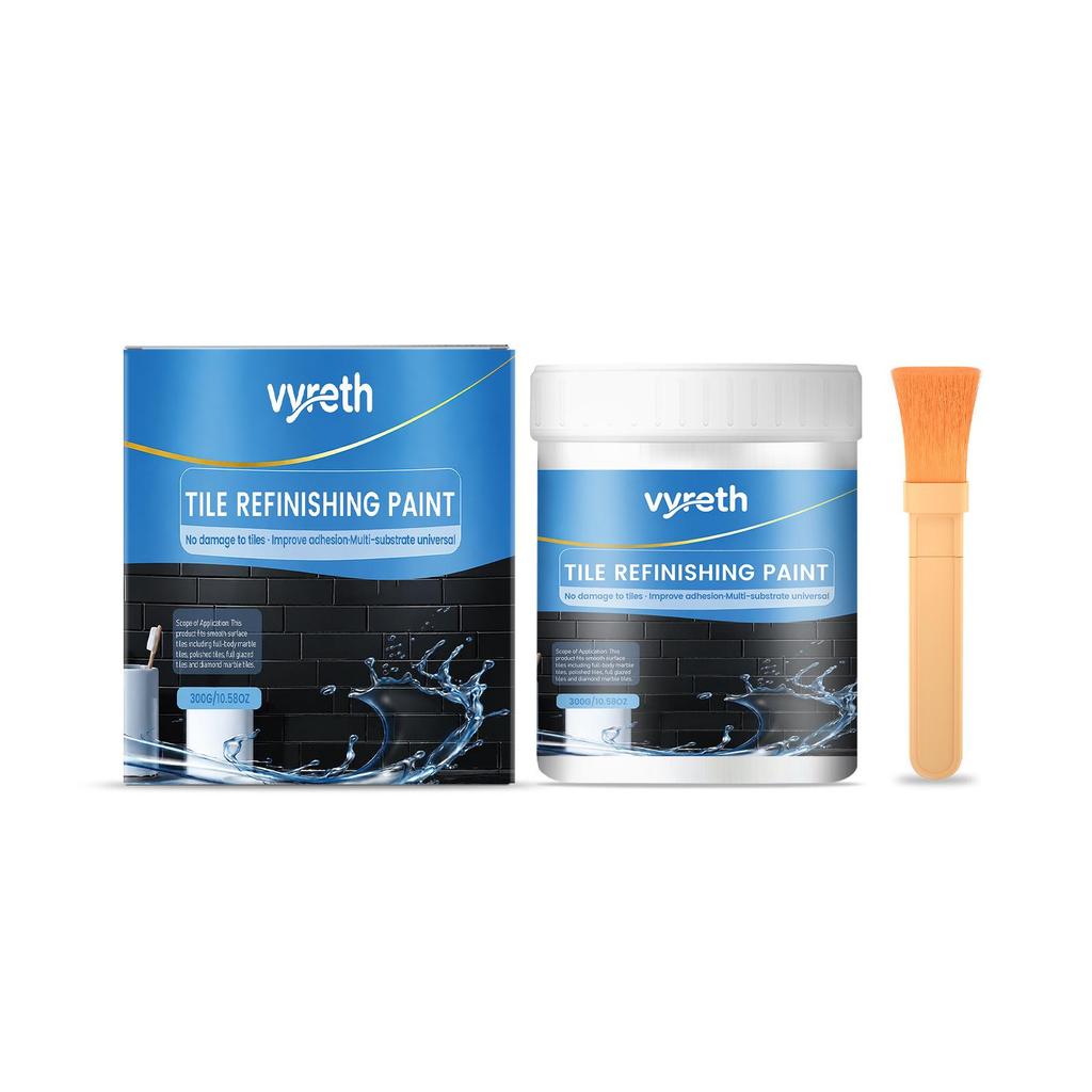 Водостойкая плиточная краска Vyreth: Меняет цвет, устойчив к пятнам, не требует снятия плитки при ремонте кухни и ванной комнаты.