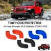 2 упаковки для Jeep Wrangler JK JL Gladiator JT 2007-2023 + чехлы для переднего бампера, фаркопные крюки, защита для фаркопа, автомобильные аксессуары, новинка