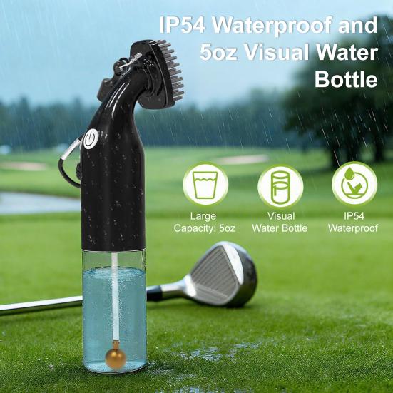 Электрическая щетка для чистки гольф-клубов вмещает 5 унций воды, работает от батареек