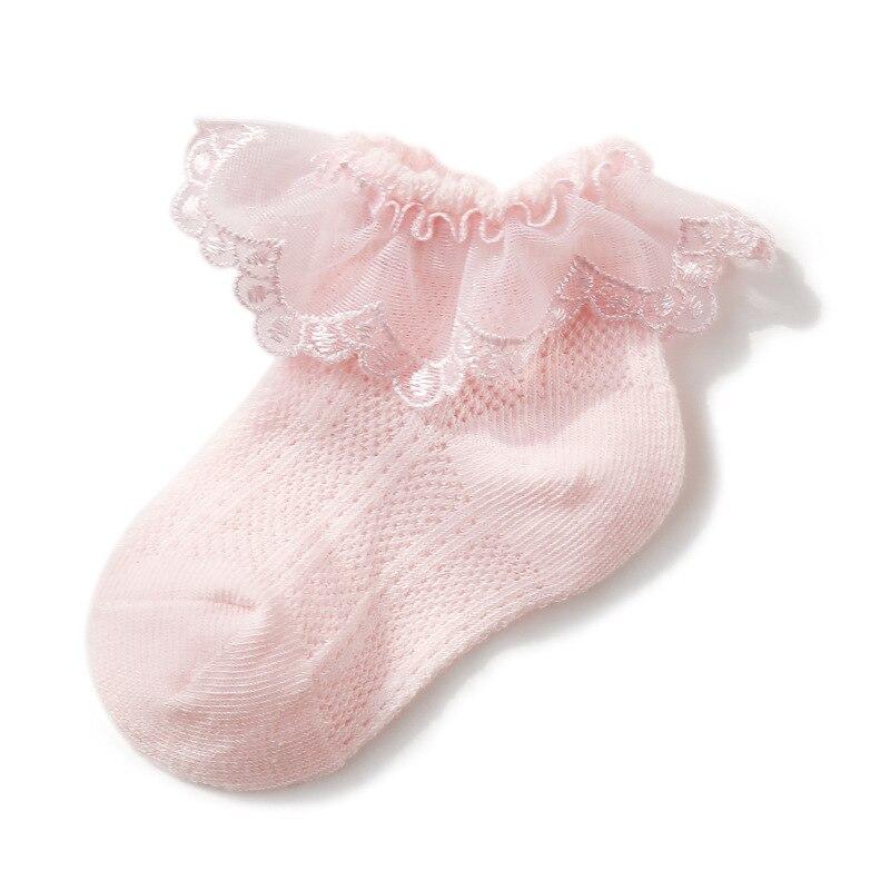 Новые короткие носки до щиколотки для маленьких девочек, летние тонкие хлопковые носки принцессы для танцев, кружевные носки для девочек 3-12 лет, детские носки