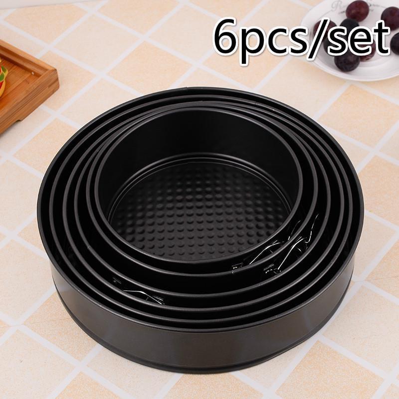 New Practical 18/20/22/24/26/28cm 6pcs/Set Cake Pan Bakeware Mould Baking Tools Home Round Cake Mould Home Kitchen Supplies