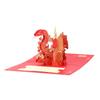 2025 Year of the Snake Hot Stamping Red 3D Pop Up Greeting Card Company Chinese New Year Snake Lunar Gift Ins ZodiacSmall Snake