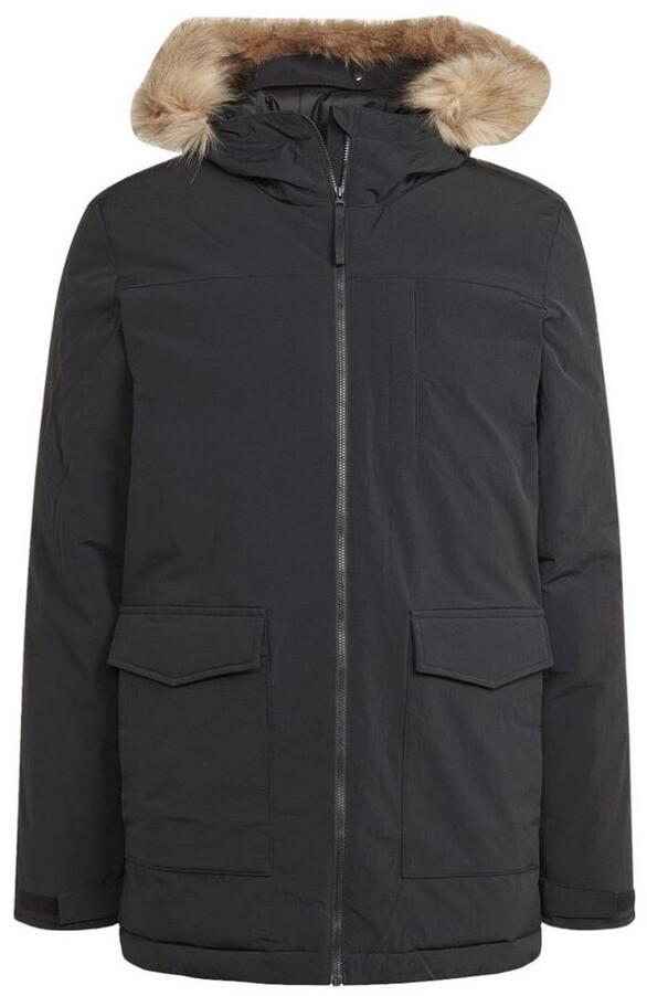Зимняя куртка Adidas Hooded Fur Parka черного цвета