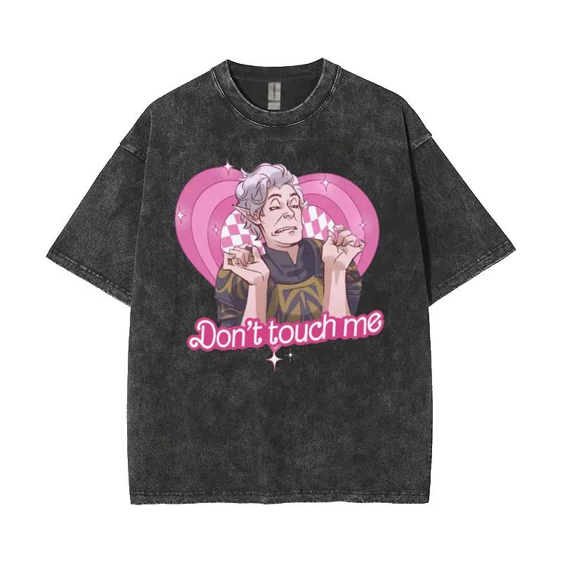 Летняя винтажная футболка с эффектом варки в воде в стиле ретро, мужская и женская, повседневная, свободного кроя, уличная, модный топ, графические футболки