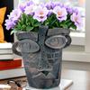 Abstract Face Planter Abstract Succulent Planter Flower Pots Colorful Interesting Vase Home Art Indoor Outdoor Fun Decoration