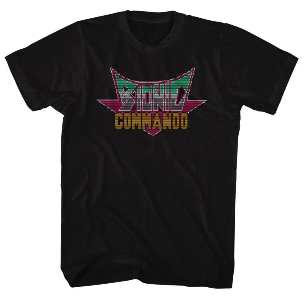 Bionic Commando Pixel Logo Black Gaming Children's T-shirt