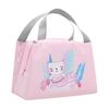 Lunch Bag High Capacity Waterproof Insulated Cartoon Pattern Smooth Zipper Keeping Warm Cold Fine Sewing Leakproof Thermal Bento Tote for Picnic