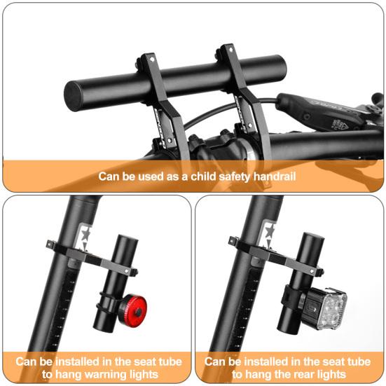 Aluminum Alloy Bicycle Handlebar Extender Quick Installation Handlebar Extension Bracket for Bike Light Phone Code Handlebar Cross Bar
