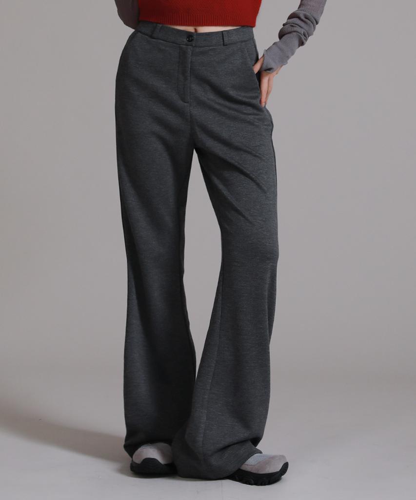 LIKE THE MOST Women'S Spandex Hidden Semi-Bootcut Slacks_Charcoal
