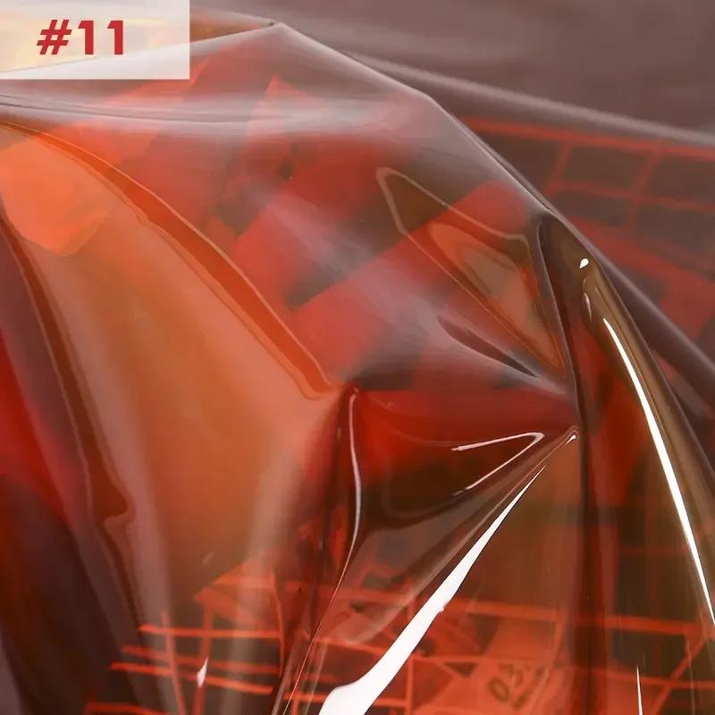 ПУ прозрачная ткань водонепроницаемая 0,2 мм ПВХ желе пленка ткани для плаща одежда дизайнерская ткань DIY сумка швейные принадлежности