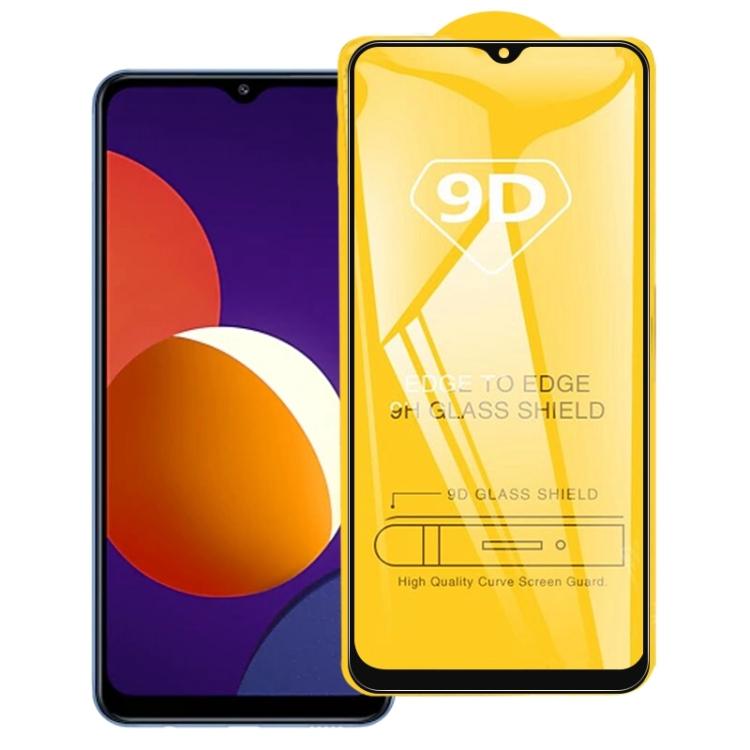 Закаленное стекло для Samsung Galaxy M12, 9D, с полным клеем, на весь экран