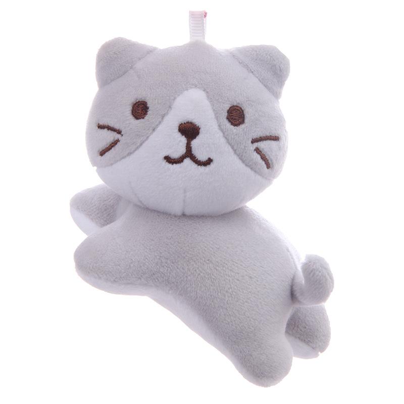 Cartoon Cute Six-Color Tilt Head Lying Plush Toy Cat Kitten Doll Backpack Pendant Decoration Christmas Halloween Gift Preferred