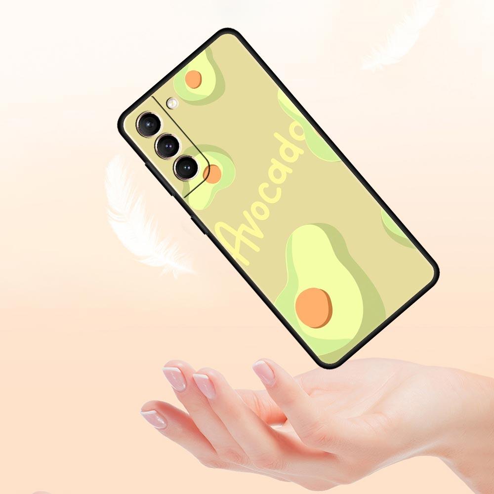 Cute Avocado Phone Case Cover for Samsung Galaxy S26 S25 S24 S23 S22 S20 S21 FE Ultra S25 Edge Plus 5G Soft TPU Shell Fundas Bag