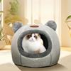 Новое полузакрытое кошачье гнездо с грушевидными ушками, кошачье гнездо с двумя отверстиями, новый стиль для осени и зимы