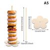 Wooden Doughnut Holder Dessert Display Rack Dim Sum Bread Sales Rack Donut Stand Birthday Party Wedding Table Decoration