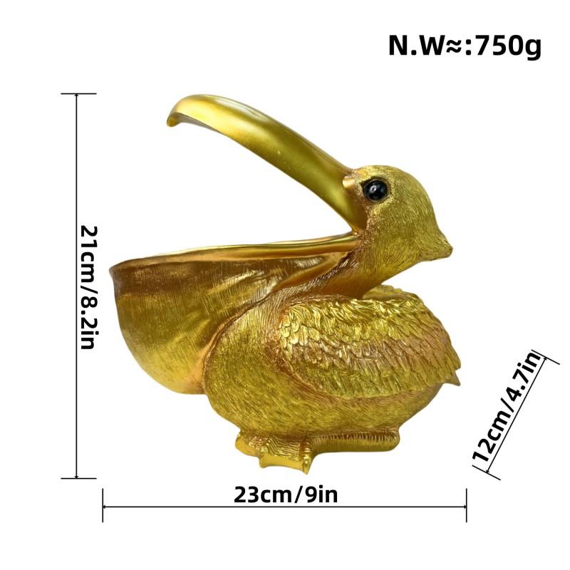 Modern Nordic Style Pelican Key Holder Decorative Resin Figurine Living Room Entryway Home Organization