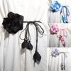 Handmade Big Flower Decorative Tassel Braid Belts Tie Strap Woven Waist Rope Bohemian Waistband