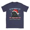 On The Naughty List And I Regret Nothing Cat Christmas T-Shirts Men  Funny Tee Shirt Crewneck Short Sleeve Clothing