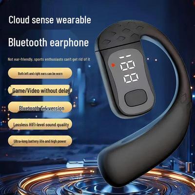 Полностью беспроводные Bluetooth-наушники с ушным крючком, для спорта и бизнеса, долгий срок службы батареи, можно носить на любом ухе, B01 с цифровым дисплеем