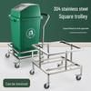 HPMILY 304 Stainless Steel Square Rolling Utility Stand