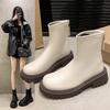 Women's Winter Thick Sole Ankle Boots Round Head Square Heel Anti-slip Women Boots Middle Follow Outdoor Leisure Fashion Shoes