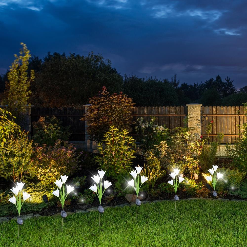 Solar lamp lighting LED lamp set of 2 garden flowers ip 44 GoGarden