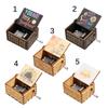Wooden Suitable Gifts You are My Sunshine Music Box Hand-Cranked Black Engraved Musical Boxes