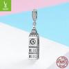Серебро S925 Подвеска Британский Биг Бен Женский DIY Браслет из бусин Подвеска Аксессуары Scc868