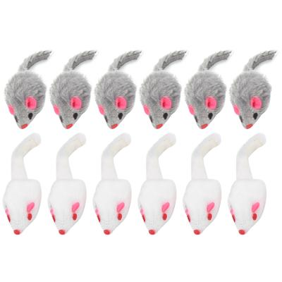12 игрушек-мышек для кошек Furry Interactive Play Mouse Toys для домашних кошек и котят
