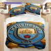 Manchester City Emblem Display Bedding (1 * duvet cover + 2 * pillowcase, without core) 2DFlat Christmas birthdaygift Soft and comfortable Bedding set
