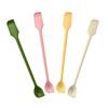 Double-Ended Silicone Spatula Thin Jar Scraper Small Makeup Scrapers Mini Food-Grade Scraper & Spreader for Jams Baking Cooking