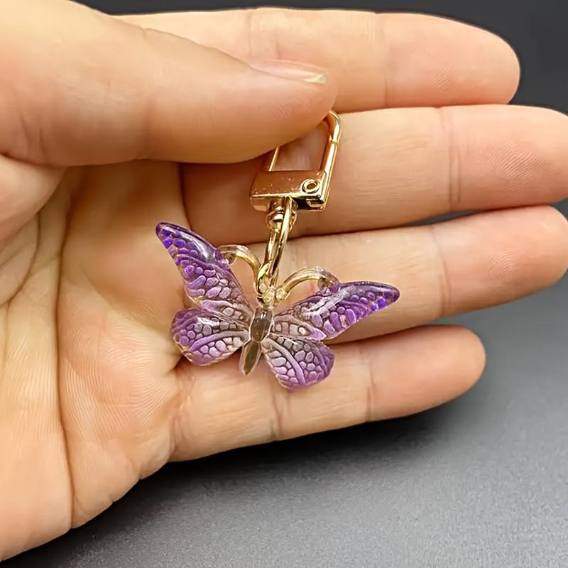 1 шт. Сплав Брелок Шарм Брелок Сумка Женский Подарок Брелок Бабочка Рюкзак Многоцветный