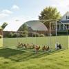 Large Metal Chicken Coop 3 x 3.97 x 2 m Walk-in Chicken Run House, Doom Roof Hen House Enclosure with Cover and Security Lock, Outdoor Duck Rabbit