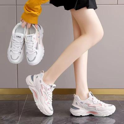 Женская обувь, обувь для пап, весна, новинка, для учеников младших классов, повседневные белые кроссовки для бега, летние, дышащие