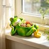 Маленький горшок для суккулентов, комнатный, милый горшок-лягушка, лежащая, декоративный смоляной горшок для растений, забавные контейнеры для посадки растений, контейнер, уличный цветок