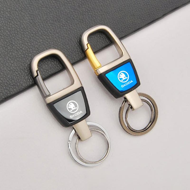 WVCL8 3D metal car shape LOGO key chain zinc alloy car gift jewelry keyring for Skoda octavia fabia rapid yeti superb octavia a5 a7