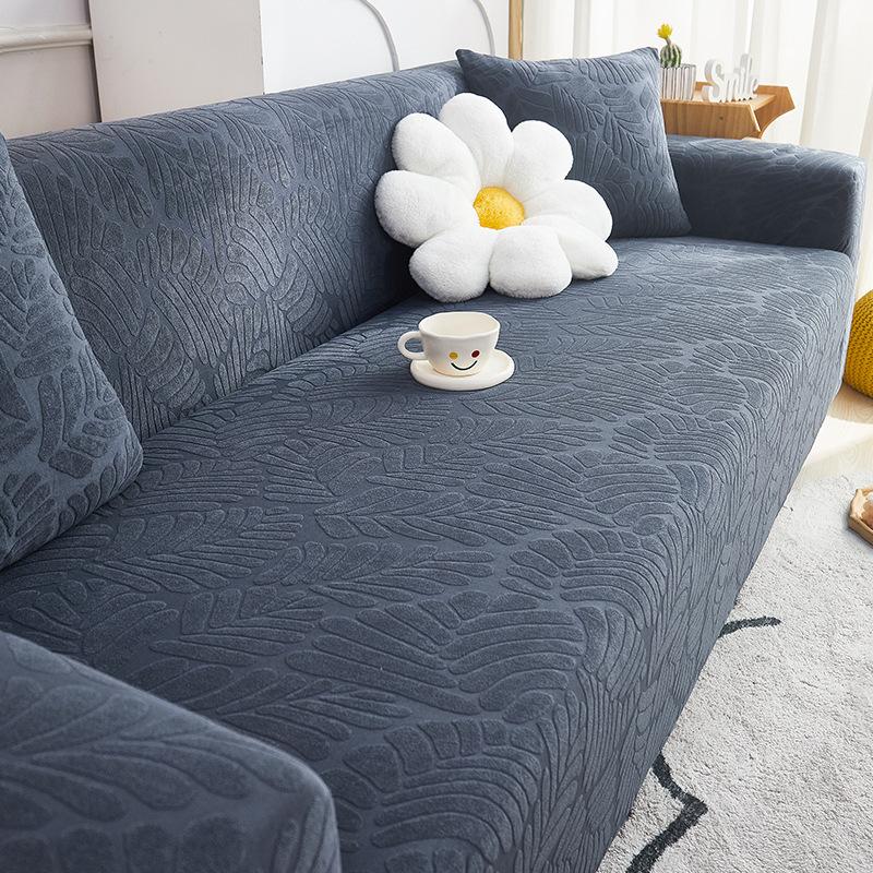 Simple Style Jacquard Velvet Fabric Sofa Cover Cover Type All Inclusive Non Slip Breathable Modular Sofa Universal for All Seasons