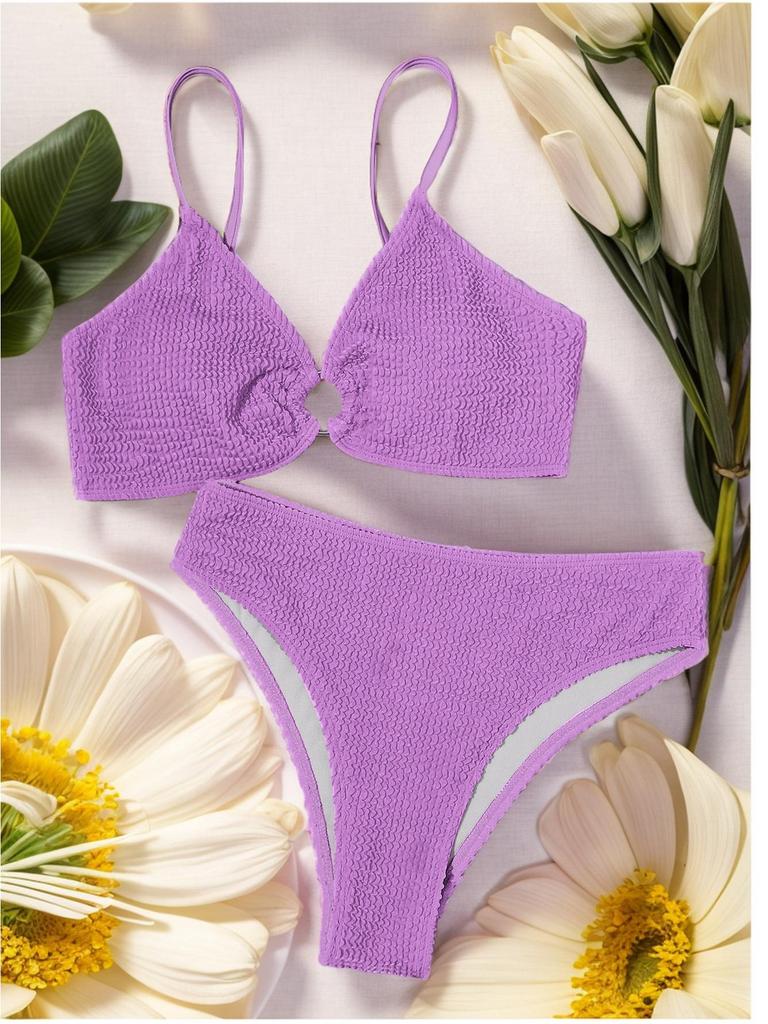 2024 European & American Snake Print Backless Bikini Swimsuit for Women