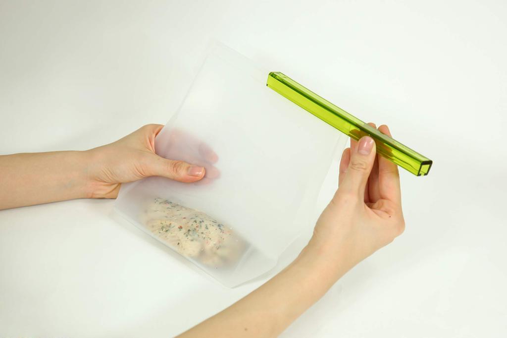 Fujisho Силиконовый пакет для приготовления пищи Easy Cooking с рецептами от кулинара 1500 мл В x Ш x Микроволновая печь и Посудомоечная машина Хранение продуктов Пакет Felio, Эксперт,