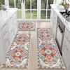 40*120cm Bohemian Ethnic Style Carpet, Dirt-resistant Kitchen Floor MATS, Long Absorbent Floor MATS for Washing Machines