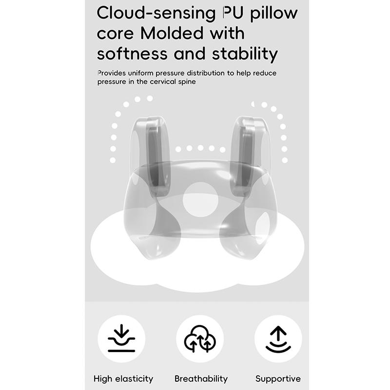 Travel Pillow U-shaped Neck Pillow Music Noise Reduction Active Noise Reduction Red Light Hot Compress Vibration Massage