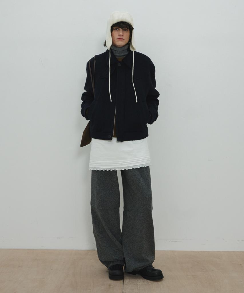 MOONSUN Unisex, Side Zip Wool Sweat Pants / Gray