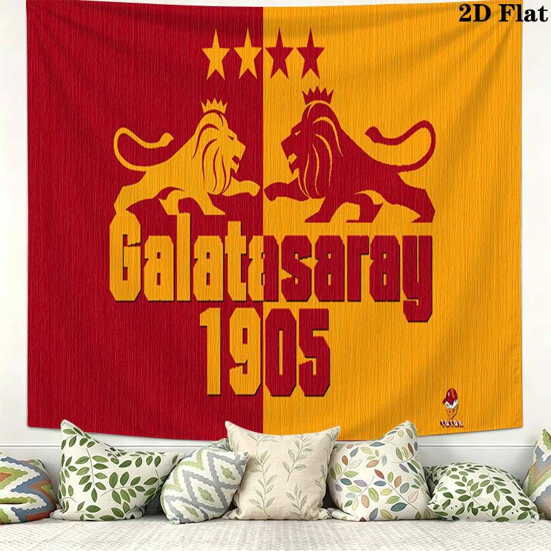 Galatasaray Wall Tapestry Aesthetic Wall Hanging Printed Fabric Blanket Decorative Tapestries for Bedroom Living Room Home Decor