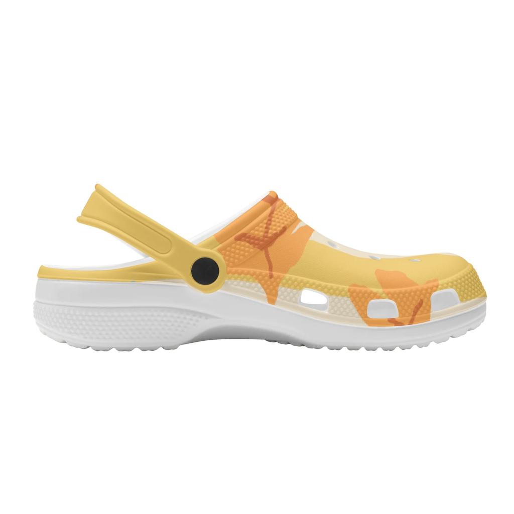 White Printed EVA Clogs Women Men Lightweight Soft Slip On Casual Shoes Comfortable Summer Sandals Lightweight Daily Wear