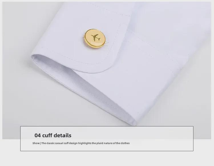 Рубашка с длинными рукавами в стиле пилота ВМС: Унисекс профессиональная одежда для бортпроводников и капитанов