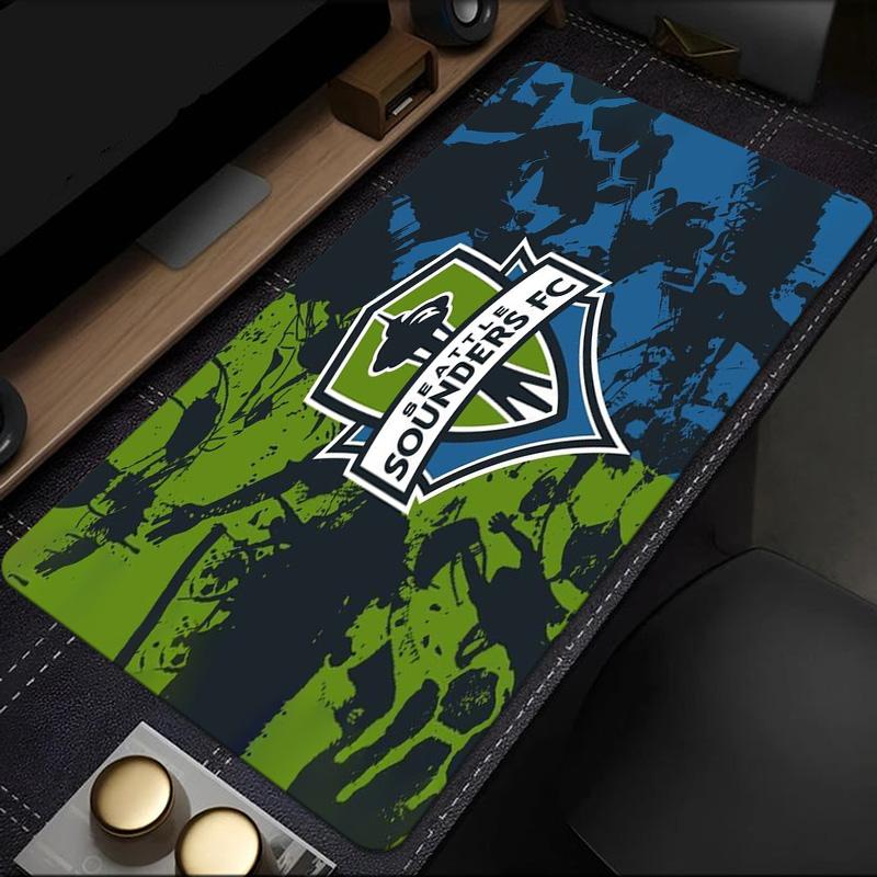 Seattle Sounders Fc Crest mouse pad, rubber base, esports desk mat, mouse pad for gamers and office use, gaming desk , easy to clean mat