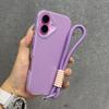 Силиконовый чехол для телефона с ремешком на запястье для iPhone 16 15 14 13 12 11 Pro Max Plus Милый прозрачный защитный чехол со шнурком Противоударная крышка
