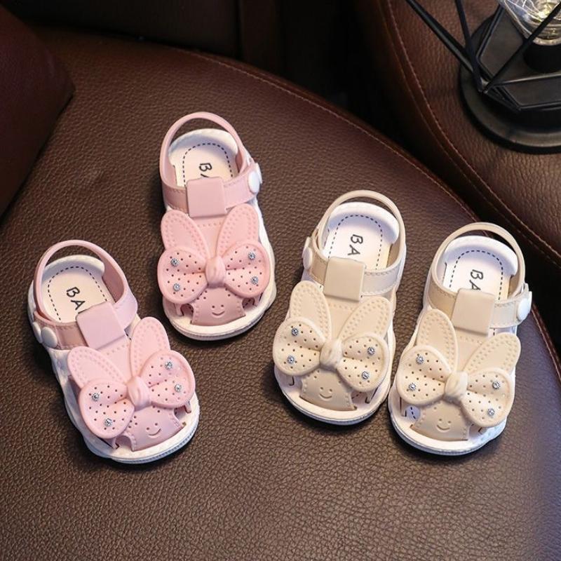 Girls' Sandals for Summer, Children's Baby, Soft Soled, Anti Slip, Outer Wearing, Toe Shoes, Baby Buckle, Walking Shoes