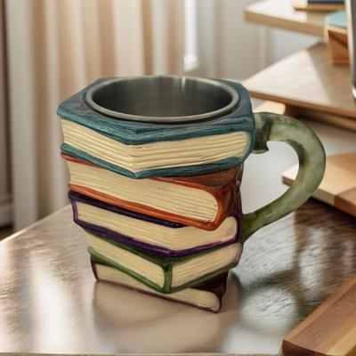 Новинка Расписная Книга Кружка 3D Расписные Книги Кофейная Кружка Красочные Смоляные Книги Уникальная Книжная Кофейная Чашка Креативные Подарки Посуда для Напитков